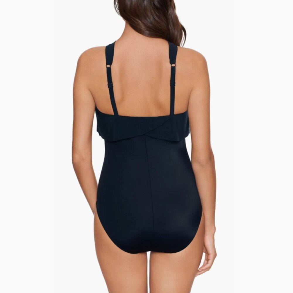 New! Magicsuit Black Halter Neck One-Piece Swimsuit Size 8 25077 - Picture 4 of 11